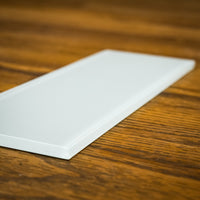 4" x 12" White Glossy ES58 Glass Tiles - 6.66 sq. ft. (20 per box)