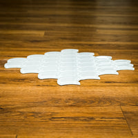 12" x 12" ES58 Fan Superwhite Gloss Glass Mosaic Tiles  10 sq. ft. (10 per box)