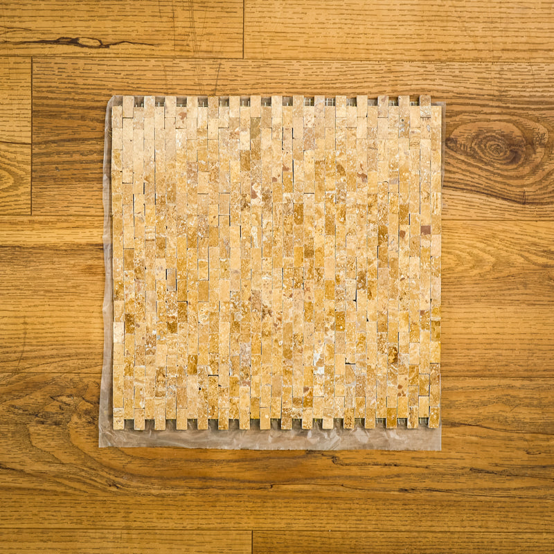 12" x 12" Trav-Noce Brown Marble Mosaic Tiles  11 sq. ft. (11 per box)