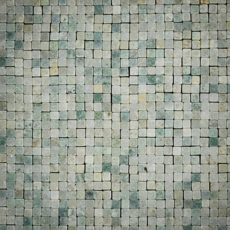 12" x 12" Mint-Green Marble Mosaic Tiles  11 sq. ft. (11 per box)