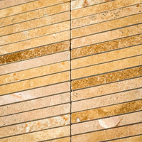 12" x 12" Brown TravNoce-P Marble Mosaic Tiles  11 sq. ft. (11 per box)