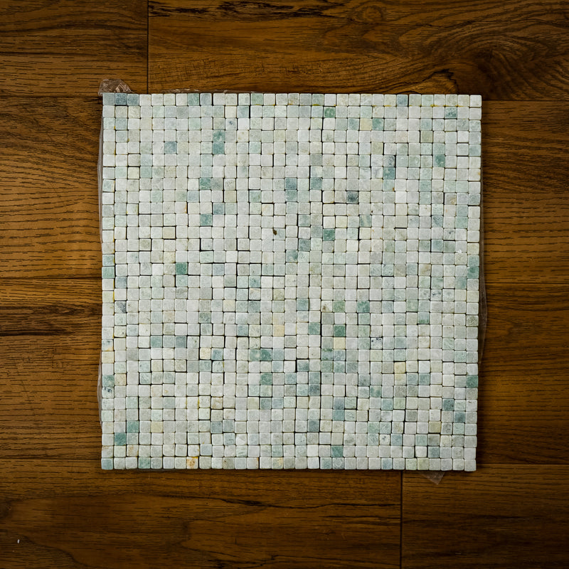 12" x 12" Mint-Green Marble Mosaic Tiles  11 sq. ft. (11 per box)