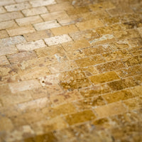 12" x 12" Trav-Noce Brown Marble Mosaic Tiles  11 sq. ft. (11 per box)