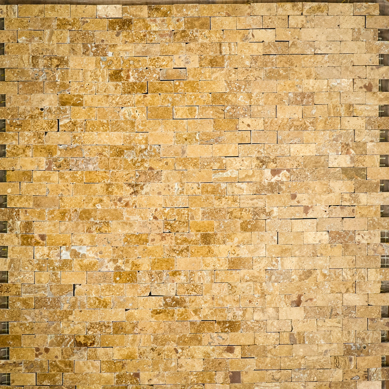 12" x 12" Trav-Noce Brown Marble Mosaic Tiles  11 sq. ft. (11 per box)