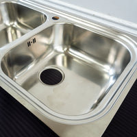 Foster Double Kitchen Sink - Stainless Steel