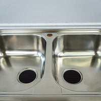 Foster Double Kitchen Sink - Stainless Steel