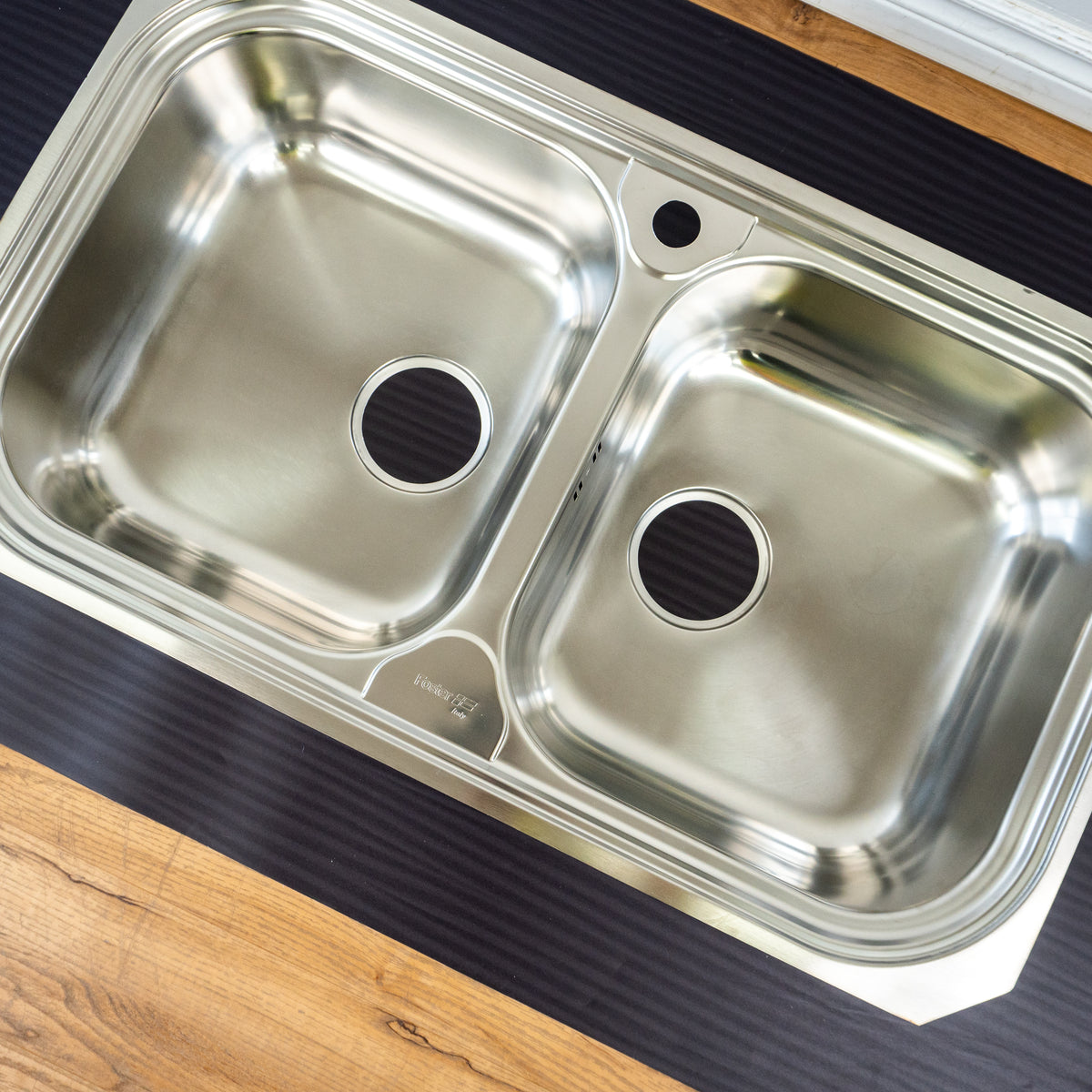 Foster Double Kitchen Sink - Stainless Steel