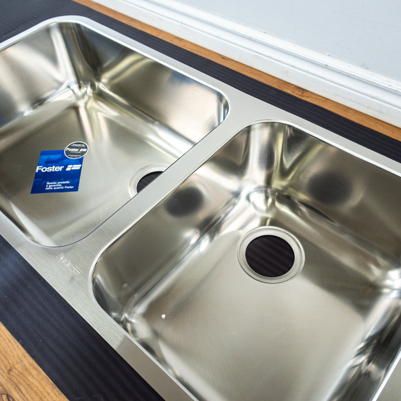 Foster Undermount Double Kitchen Sink - Stainless Steel