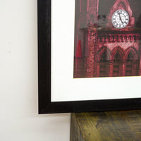35 in x 35 in Framed Photo Of The Old City Hall Clock Tower