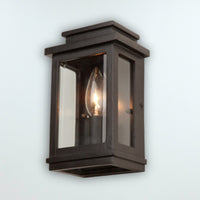 Freemont 1-Light Outdoor Wall Light in Bronze