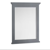Fresca Windsor 30 inch W x 35 inch H Framed Wall Mirror in Gray Textured