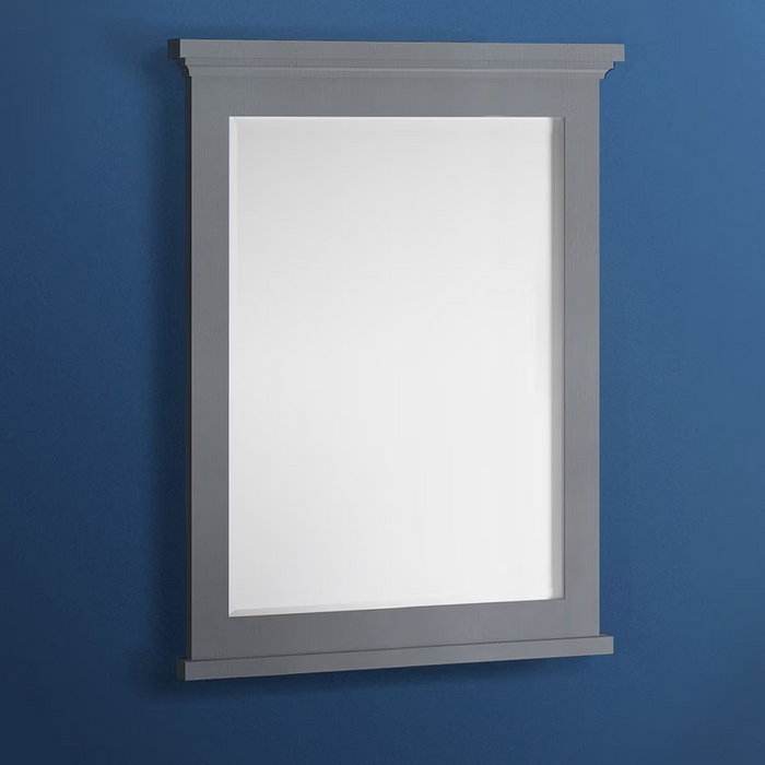 Fresca Windsor 30 inch W x 35 inch H Framed Wall Mirror in Gray Textured