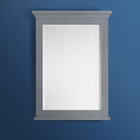 Fresca Windsor 30 inch W x 35 inch H Framed Wall Mirror in Gray Textured