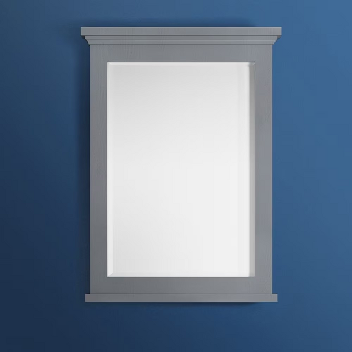 Fresca Windsor 30 inch W x 35 inch H Framed Wall Mirror in Gray Textured