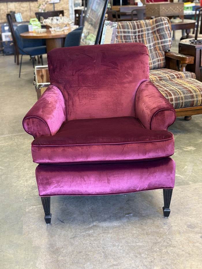 Red Velvet Arm Chair