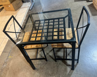 Glass and Wrought Iron Bistro Set