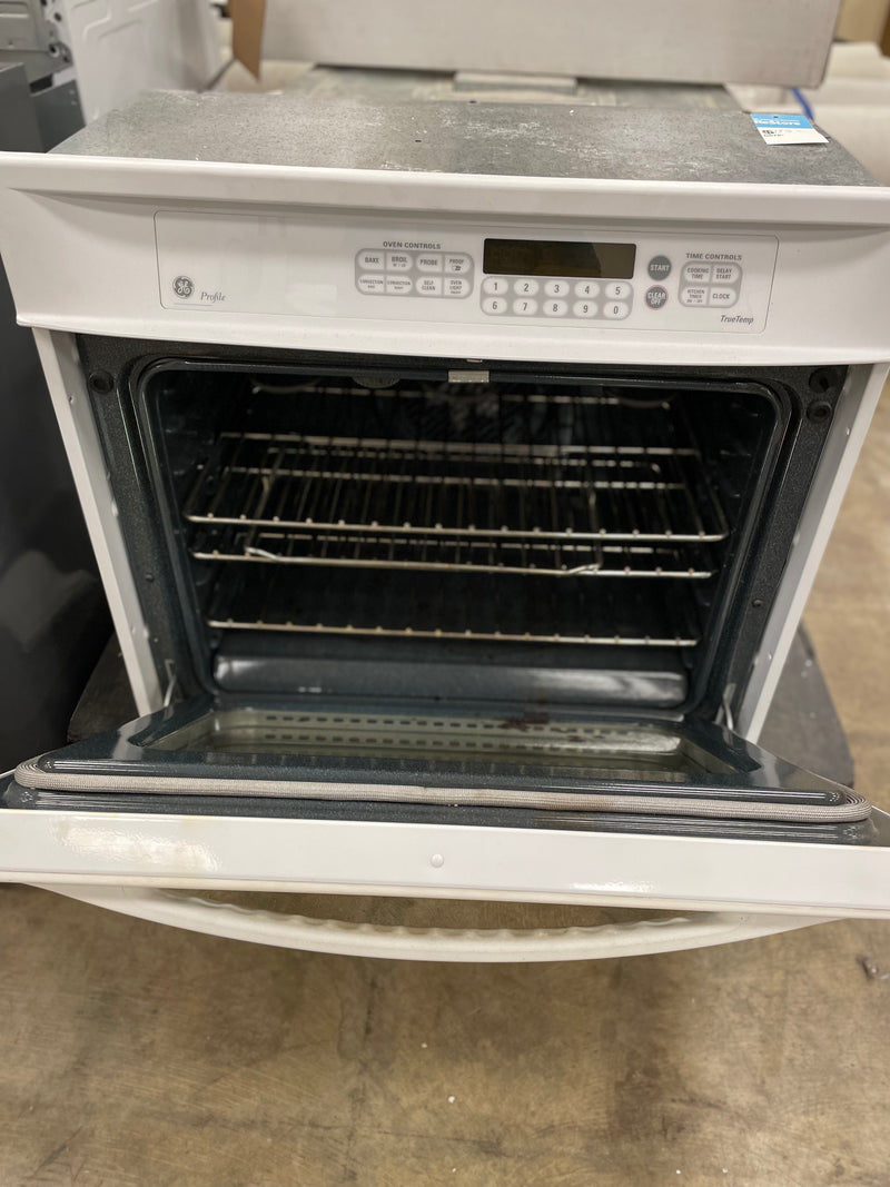 White GE Profile Built-in Oven