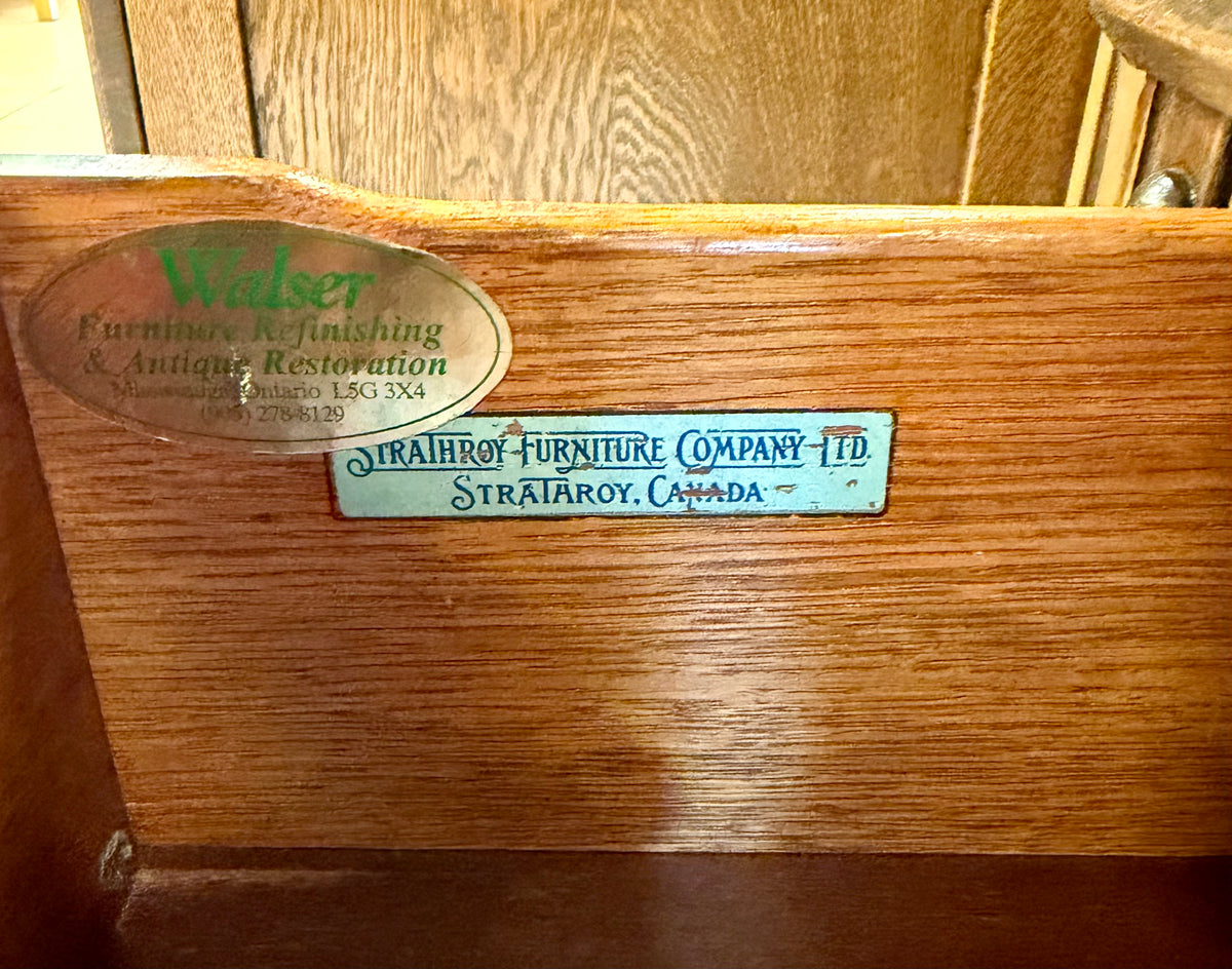 Exquisite Vintage Strathroy Furniture Company Jacobean Revival Display Cabinet