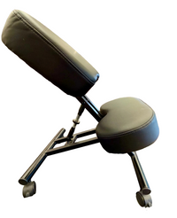 Ergonomic Mobile Kneeling Chair - Adjustable Posture Desk Stool (Black)