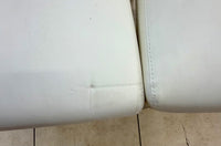 Set of 2 Modern High-Back Faux Leather Dining Chairs – Off-White/Cream
