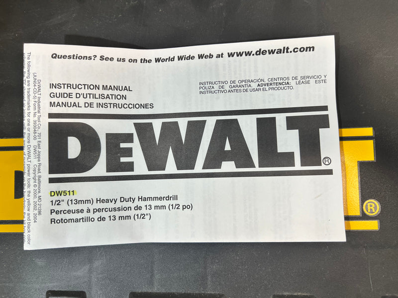 DEWALT Corded 1/2-inch Hammer Drill