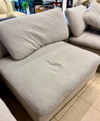 Cozy Modern Oatmeal Beige Modular Sectional / Armchair Set