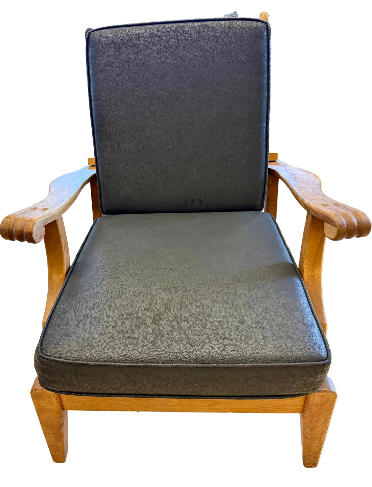 Vintage Mid-Century Solid Maple Morris Recliner Chair