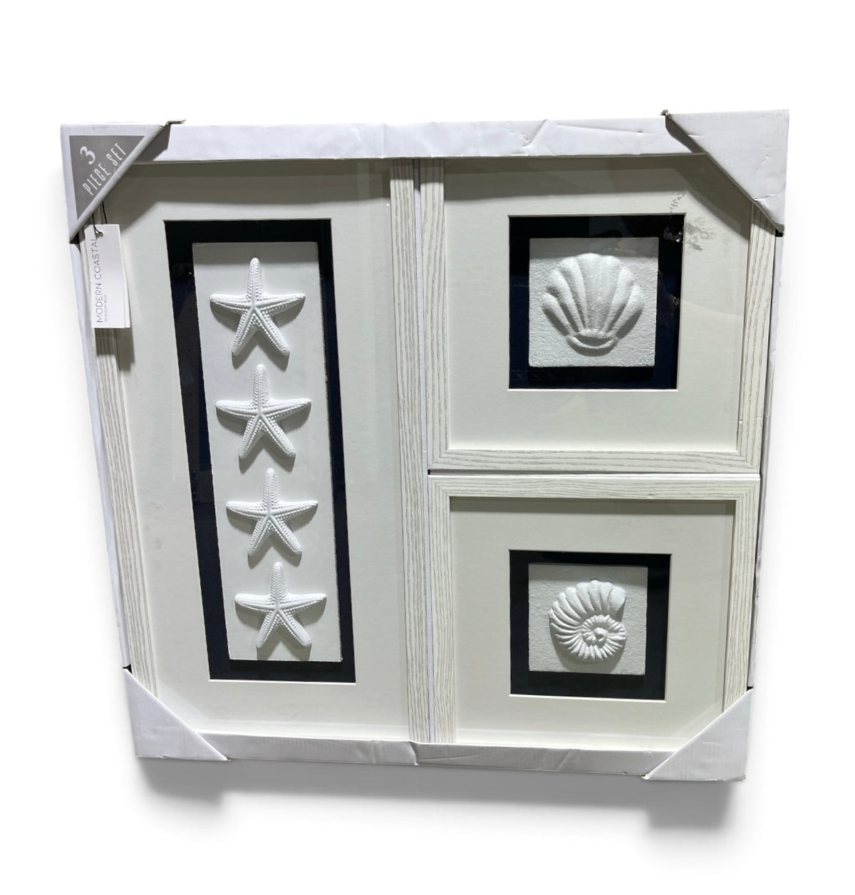 Modern Coastal 3 Piece Framed Wall Art Set
