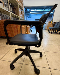 Ergonomic Black Perforated Task and Office Desk Chair with Armrests