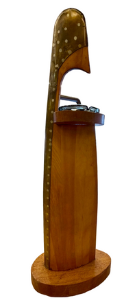 Vintage Mid-Century Propeller Blade Floor Stand| Aviation Trench Art