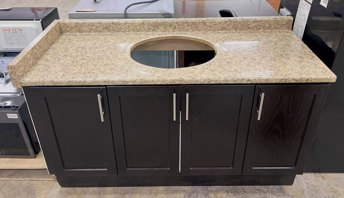 Black Stone Top Bathroom Vanity