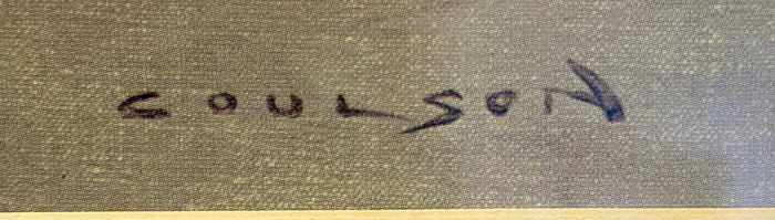 Gerald Coulson "Evening Glow" Signed Aviation Print – Avro Lancaster Bomber – Large Framed 39" x 31"