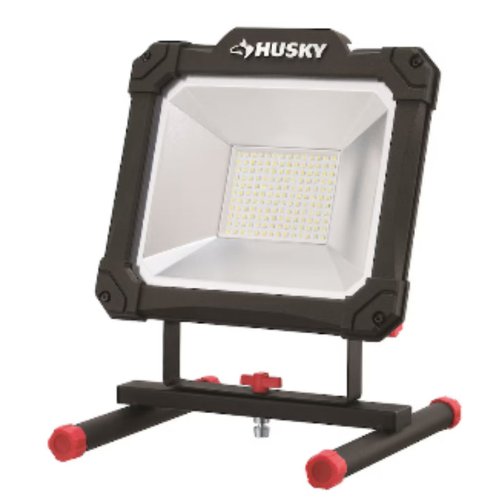 Husky 12,000 Lumens/6000 Lumens Indoor/Outdoor Integrated LED Portable Work Light with 5 ft. Cord