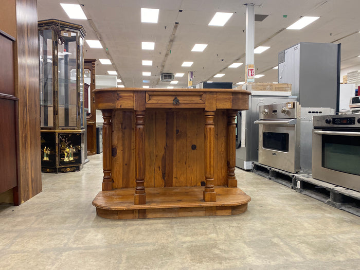 Rustic Style Wooden Kitchen Island