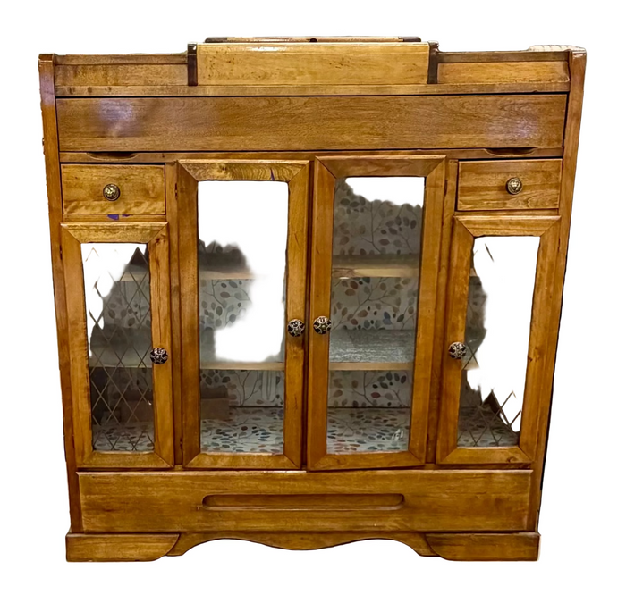 Antique  Art Deco Oak "Side-by-Side" Buffet with Lift-Top Drawer