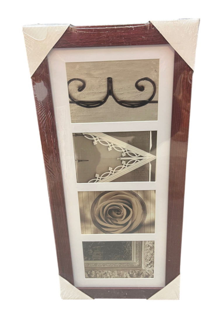 10" x 21" 4-Opening Picture Frame