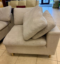Cozy Modern Oatmeal Beige Modular Sectional / Armchair Set
