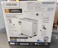 Vissani 22 Pint Capacity Portable Dehumidifier, 1,500 Sq. Ft. Coverage