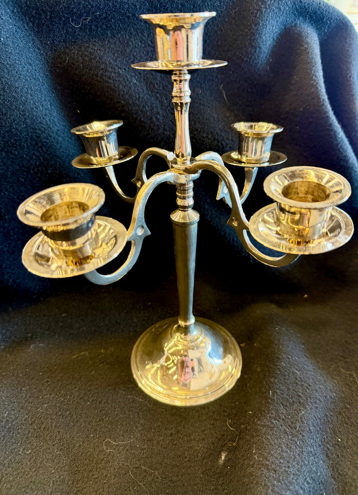 Elegant Vintage Silver-Plated 4-Arm Candelabra / Table Centerpiece