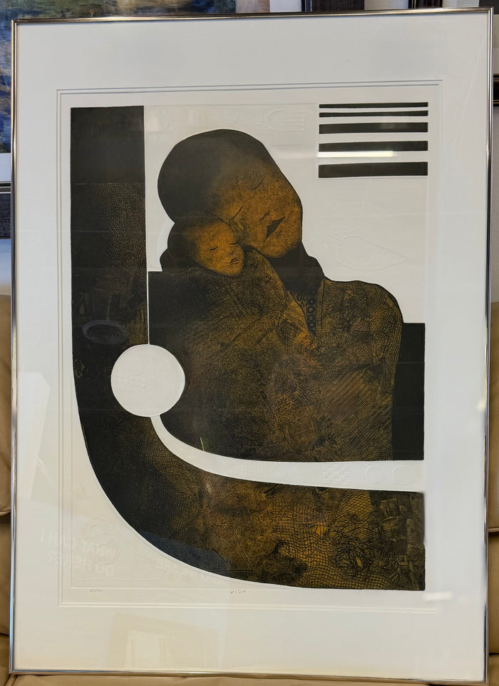 Mathias Muleme “Vida” — Signed Limited Edition Embossed Etching, 1985 (25/50)