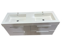 Double Vanity Sink With Floating Cabinet
