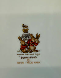 Vintage Royal Doulton Bunnykins 4-Piece Child’s Tableware Set — Iconic English Fine Bone China Featuring Whimsical Rabbit Illustrations by Sister Mary Barbara Hayward