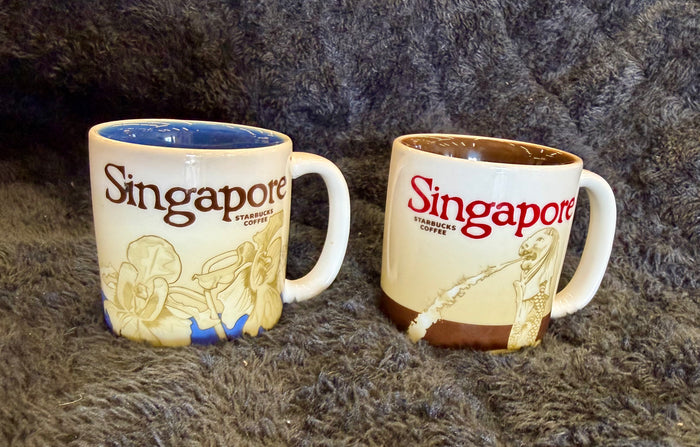 Complete Set of Two  Starbucks Collectable 3 oz Espresso Mugs (Singapore)