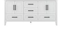 72"W White Ikou Bathroom Vanity Cabinet
