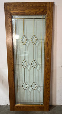 Solid Wood Door With Patterned Glass 31.5"W x 79.5"H