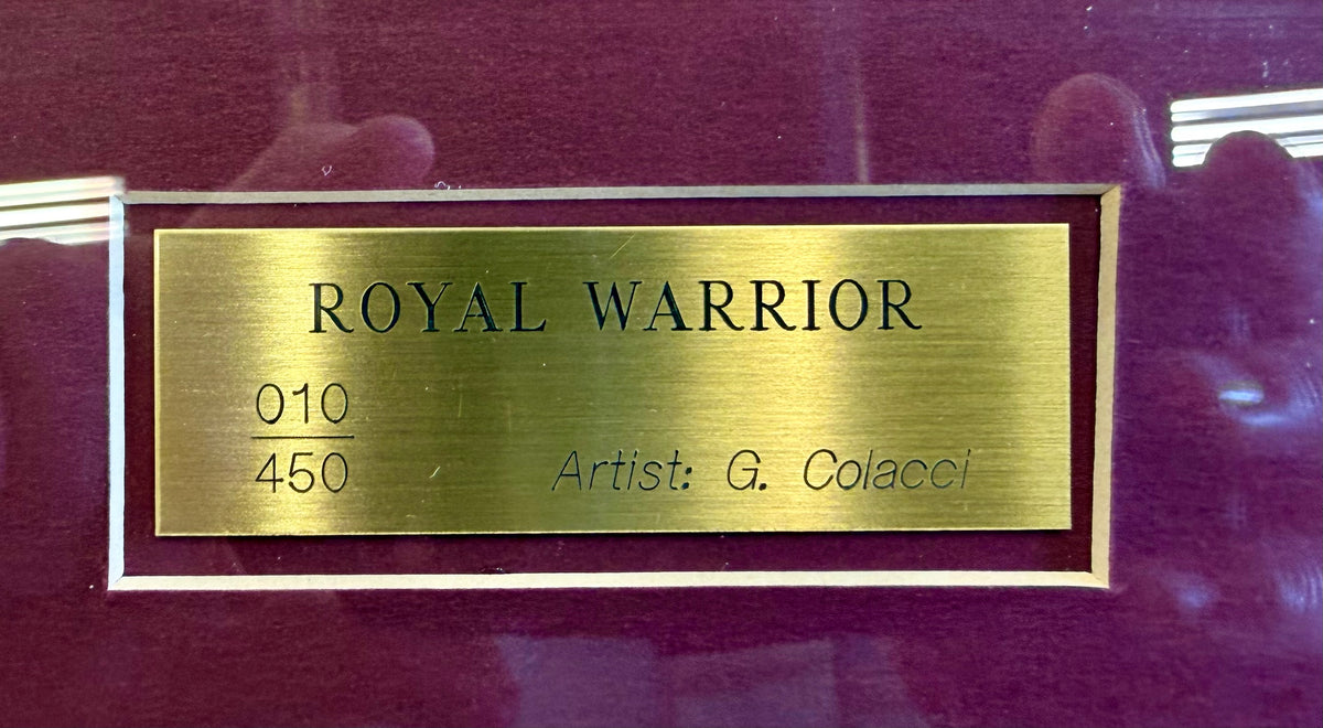 Gerardo Colacci "Royal Warrior" Mixed Media Relief – Ltd Ed 10/450 – Provenance Included