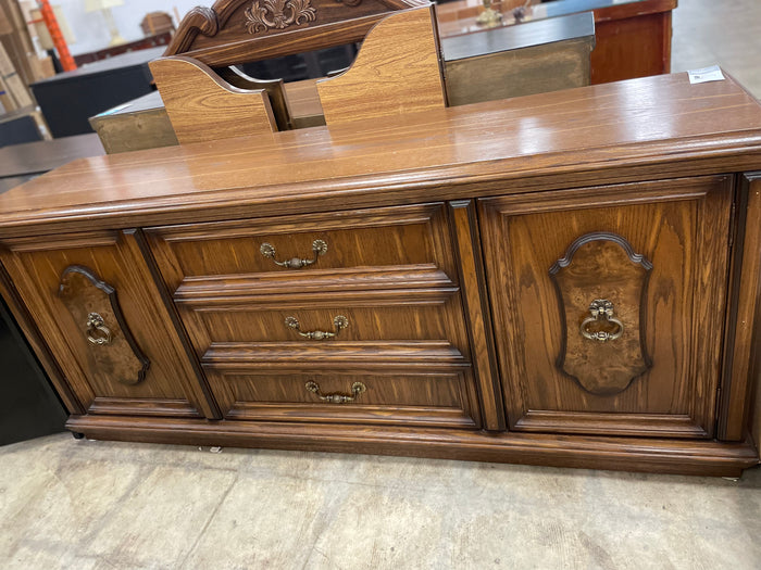 Wooden Dresser With Bronze Handles