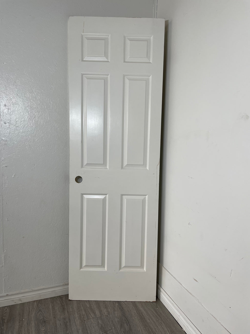 80"x 24" Six Panel Embossed Slab Door in White