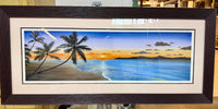 Framed Beach Sunset Wall Art
