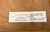Vintage Mid-Century Modern "Counterpoint" Single Pedestal Desk by John Van Koert for Drexel